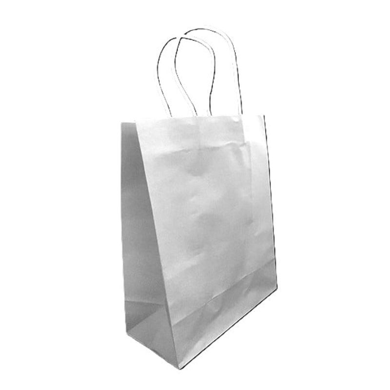 GENERICO - BOLSA REGALO KRAFT BLANCO 21X27X11 X12 UNI