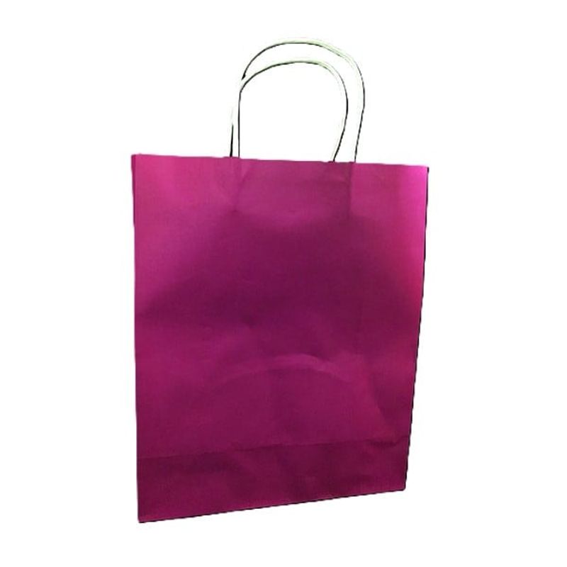 GENERICO - BOLSA REGALO KRAFT FUCSIA 25X33 X12 UNI
