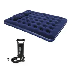 ALPES - COLCHON INFLABLE 2 PLAZAS CON ALMOHADAS E INFLADOR