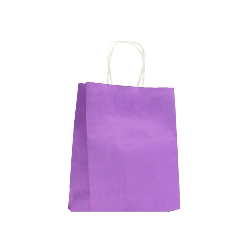 GENERICO - BOLSA REGALO KRAFT MORADO 21X27X11 X12 UNI