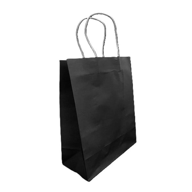 GENERICO - BOLSA REGALO KRAFT NEGRO 21X27X11 X12 UNI