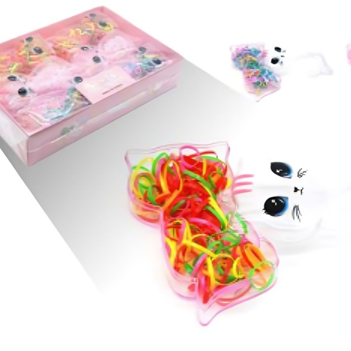 OEM - CAJA DE GATITO CON GOMITASLIGAS