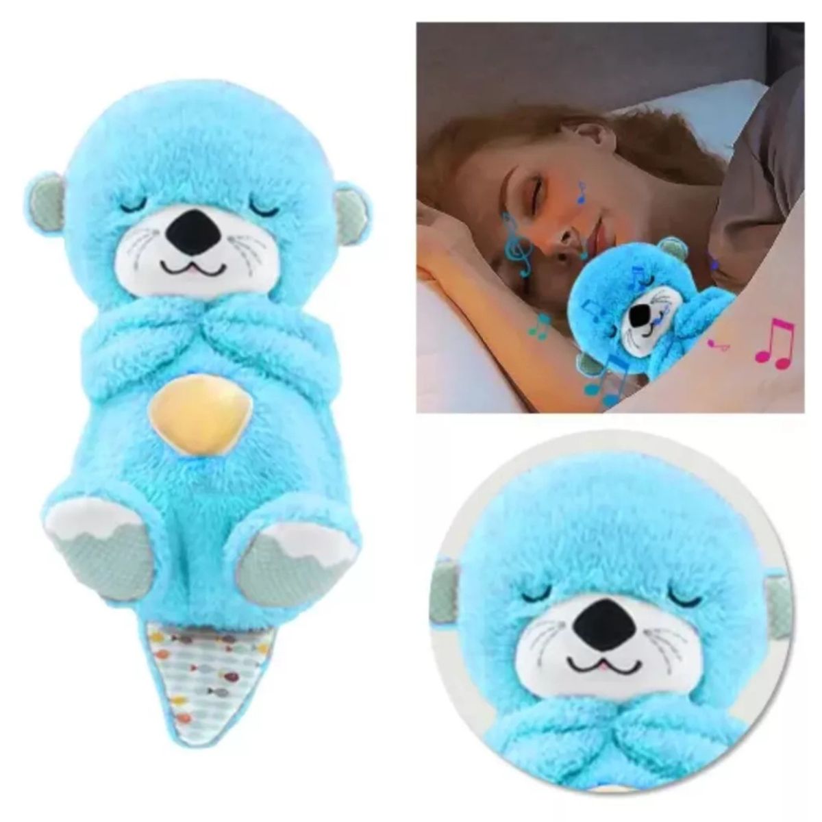 GENERICO - Nutria de Peluche Calmante Azul