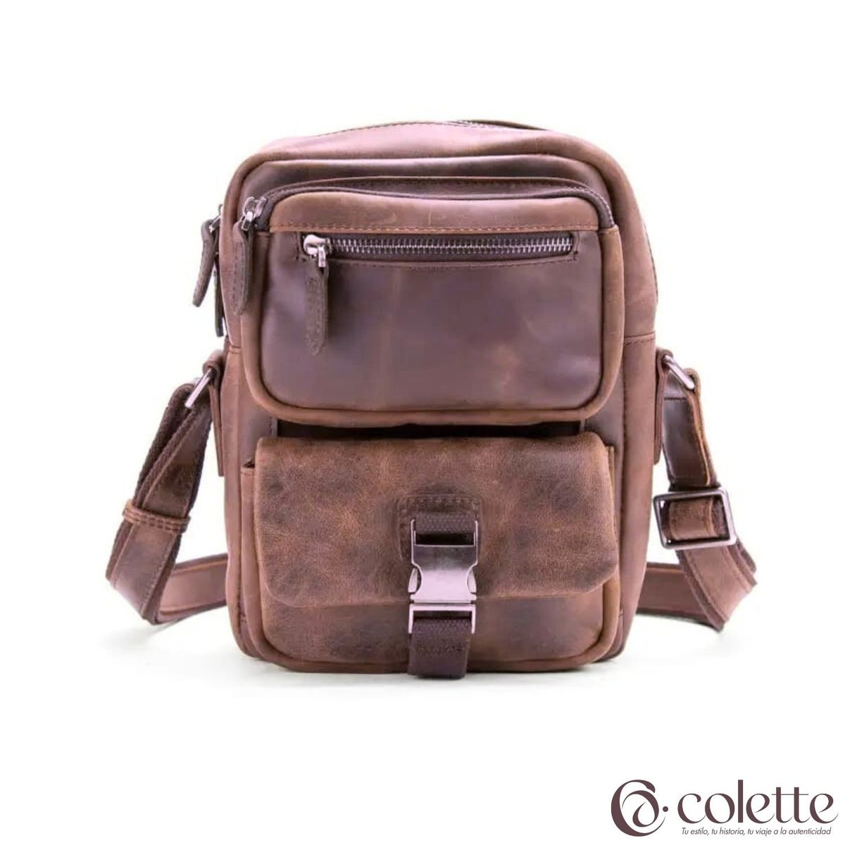 COLETTE - Bolso De Cuero Bandolera Vintage Retro