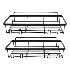 KUANGYE - Set 2 Piezas Organizador De Ducha Repisa Baño De Acero Inoxidable