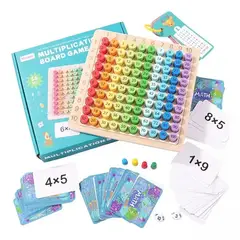 KUANGYE - Tablero Didactico Tabla De Multiplicar Juego Montessori