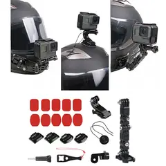 KUANGYE - Soporte Para Gopro Frontal Y Lateral Para Casco De Moto-bicicleta