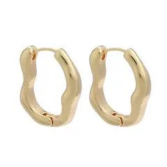 VATYERTY - Pendientes de Aro Irregulares en Tono Dorado Chic para Mujeres