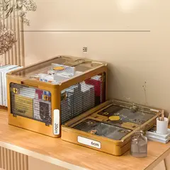 YOMYM - Caja Organización Premium Almacenable Plegable Amarillo L