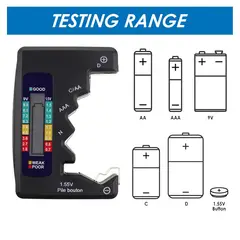 GENERICO - Tester Universal Probador Bateria Pila LCD Pantalla Digital