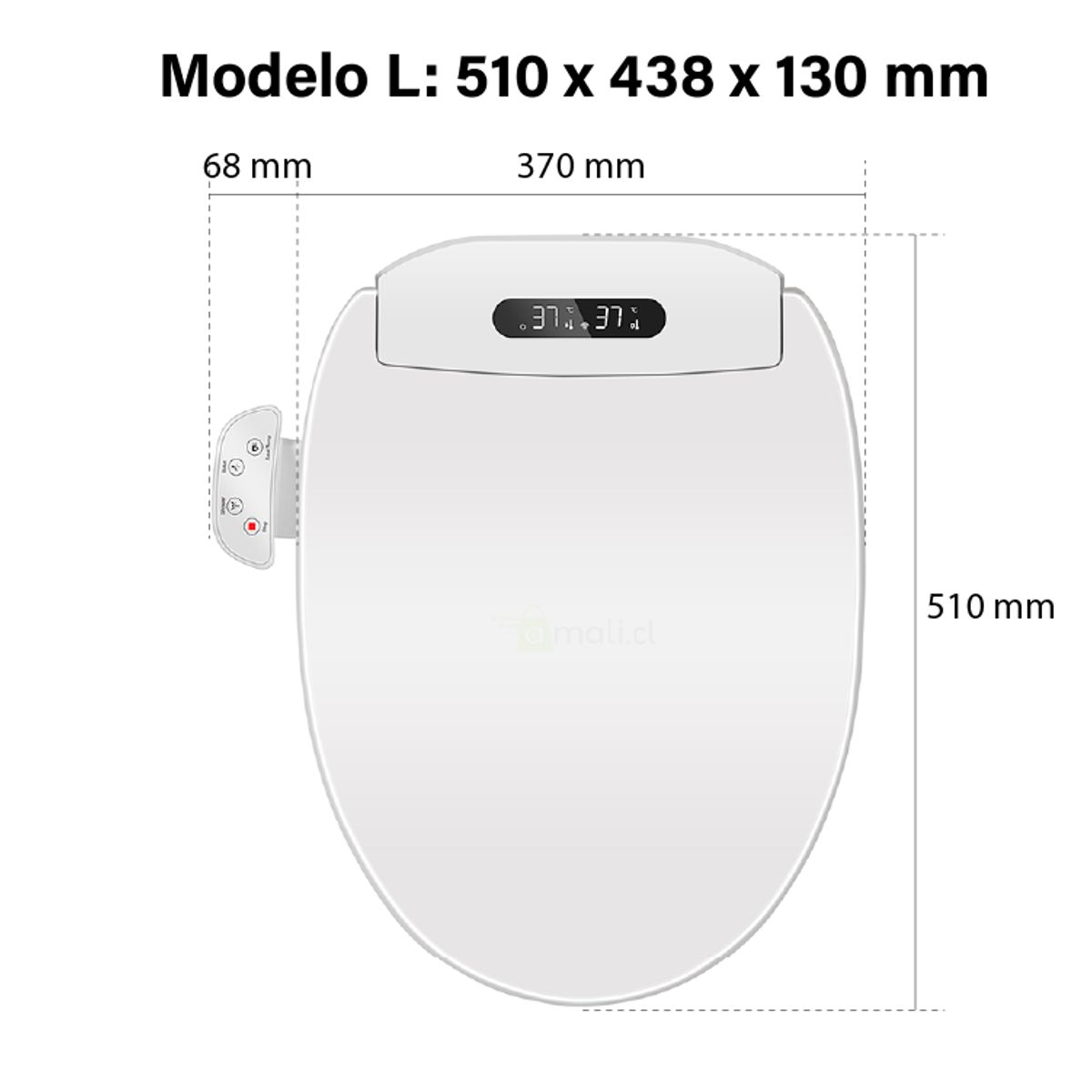BE BLU - Tapa de Baño WC Inteligente - Bidé Automatico y Calefacción de Asiento