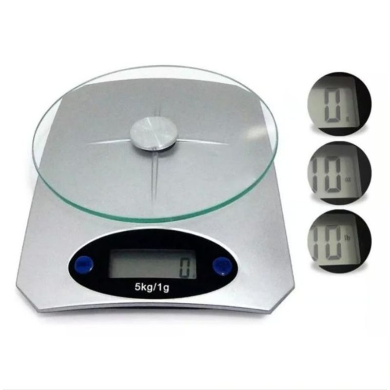 GENERICO - Balanza Gramera Báscula Cocina Capacidad 5kg Color Gris