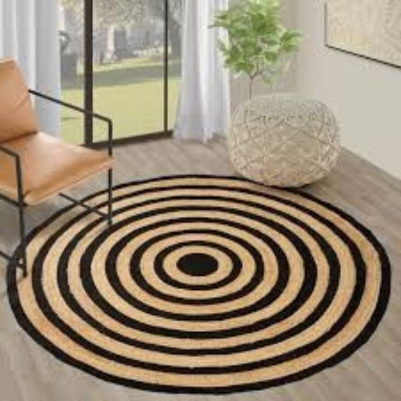 ANGELES DEL HOGAR - ALFOMBRA REDONDA YUTE 120CM