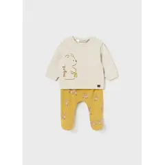 MAYORAL - Conjunto 2 piezas polaina y sudadera osito recién nacido