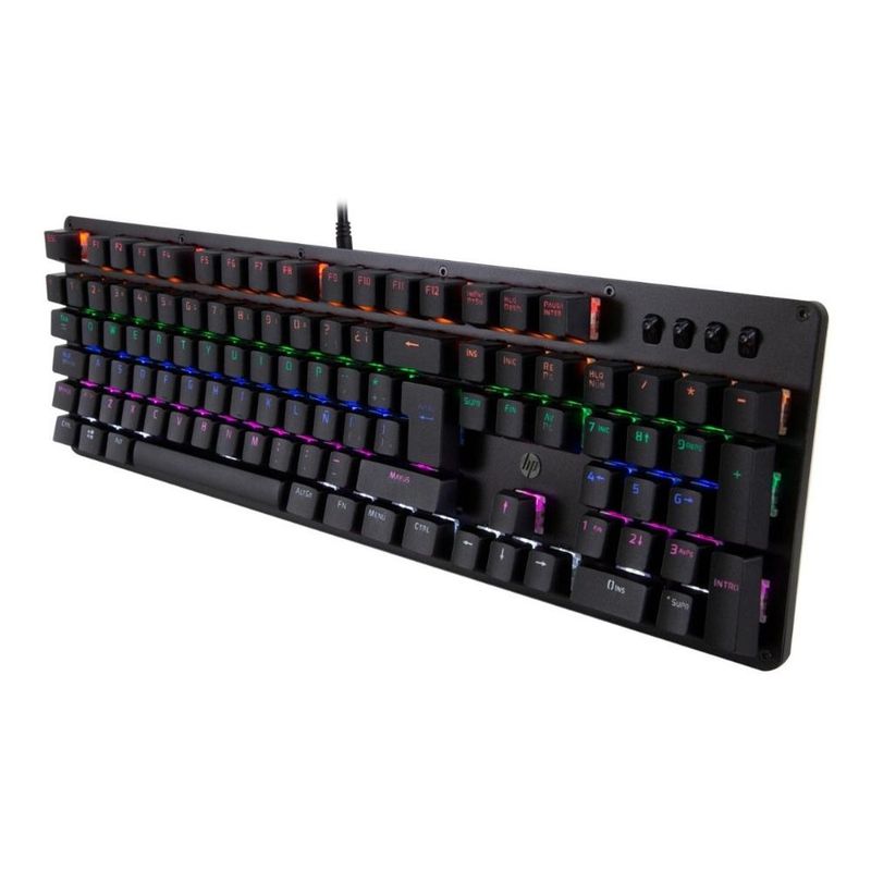 HP - Teclado Gamer Mecanico Rgb Gk100 - Negro