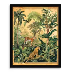 GENERICO - Cuadro decorativo fauna tropical 50x40 cm
