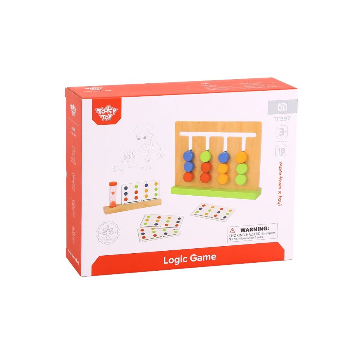 TOOKY TOY - Juego de Lógica Madera Tooky Toy