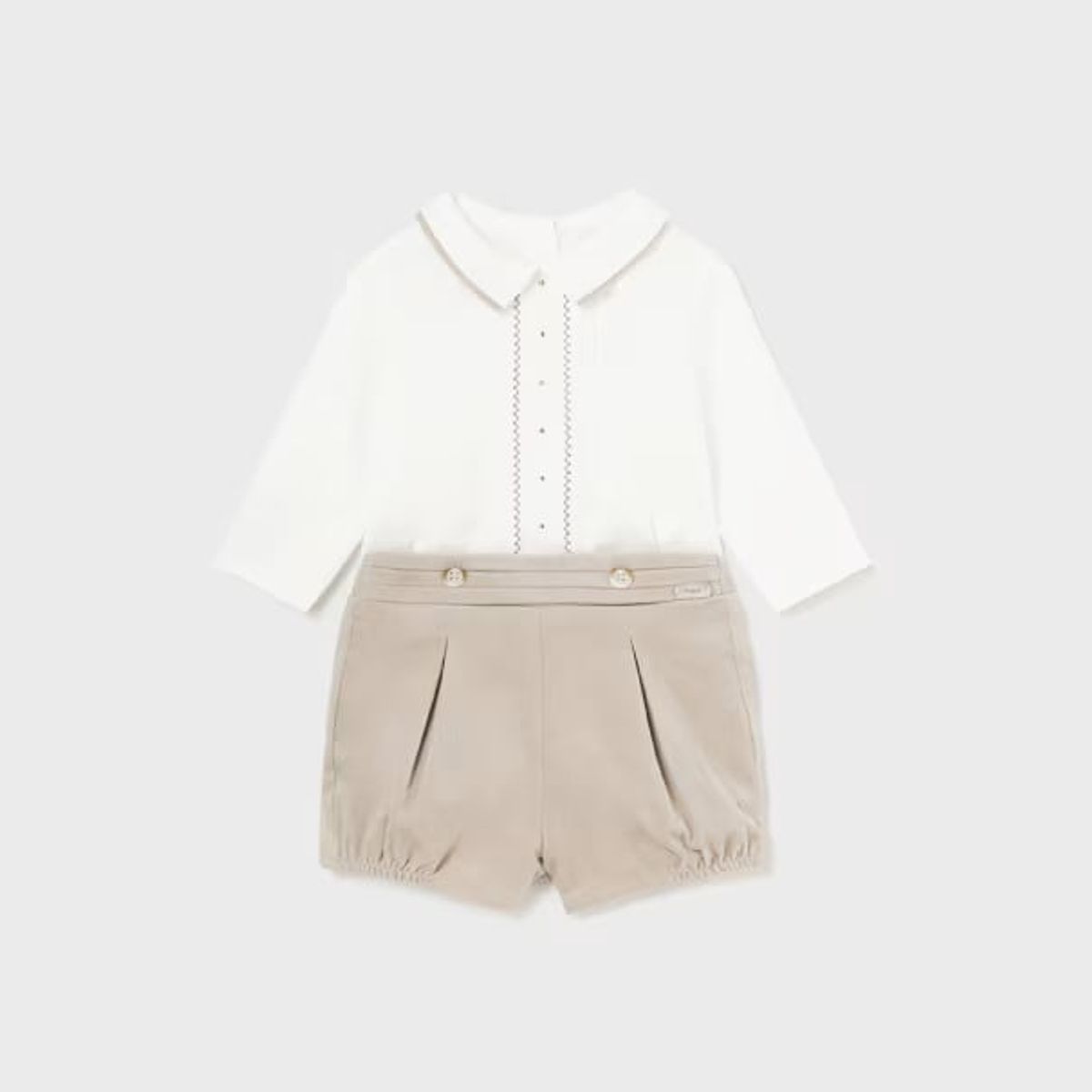 MAYORAL - Elegante Conjunto pantalón y camisa recién nacido