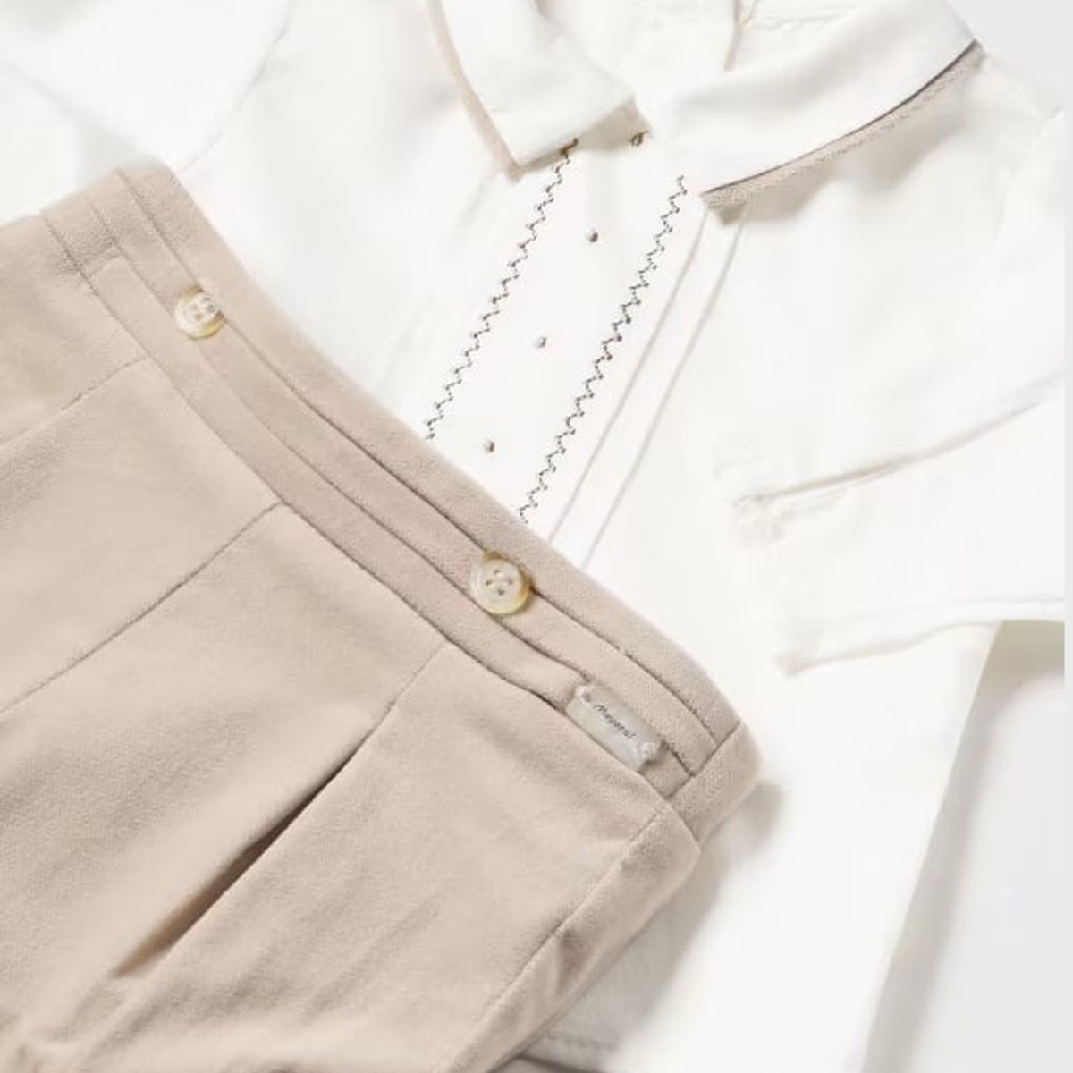 MAYORAL - Elegante Conjunto pantalón y camisa recién nacido