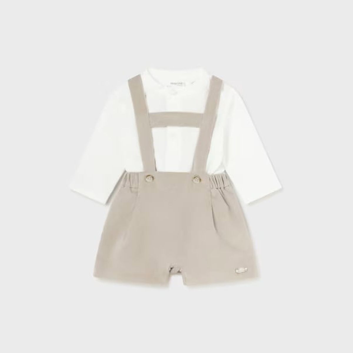 MAYORAL - Elegante Conjunto pantalón tirantes y body recién nacido