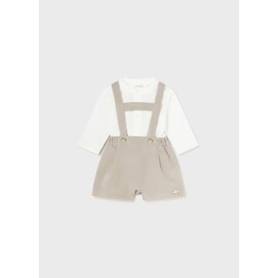 Imagen 2 del producto Elegante Conjunto pantalón tirantes y body recién nacido