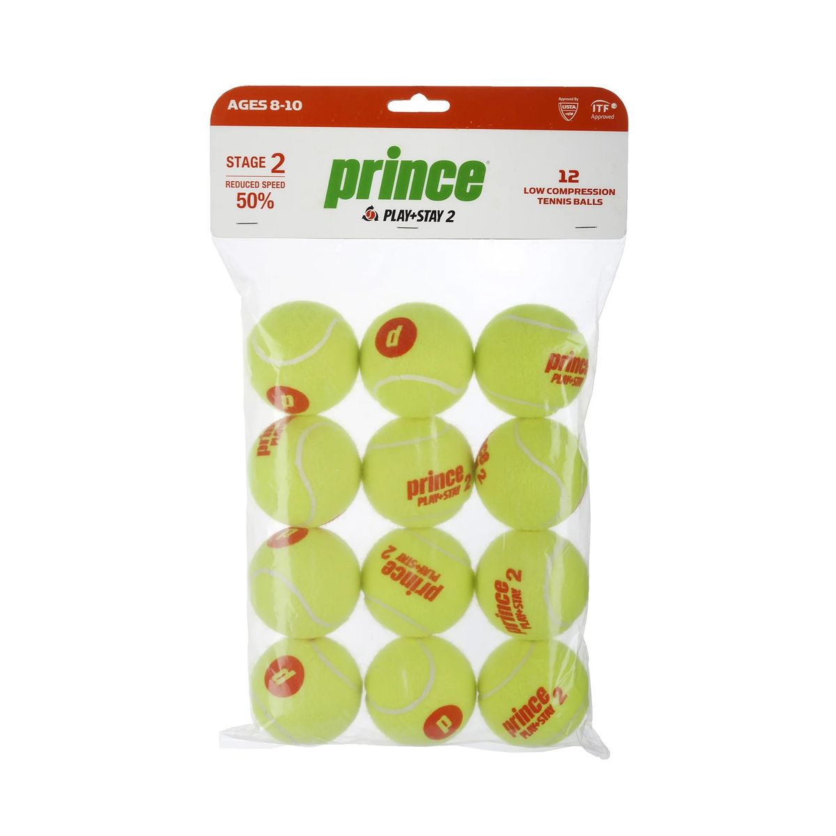 GENERICO - Pelota Tenis Prince Play And Stay Stage 2 1x12 - Naranja