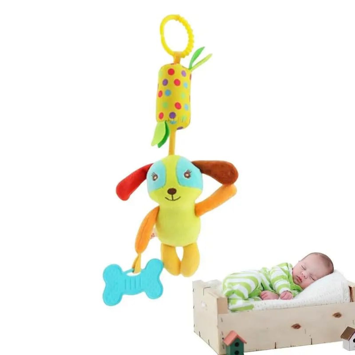 IRM - JUGUETE SONAJERO CON MORDEDOR PERRO PARA BEBE