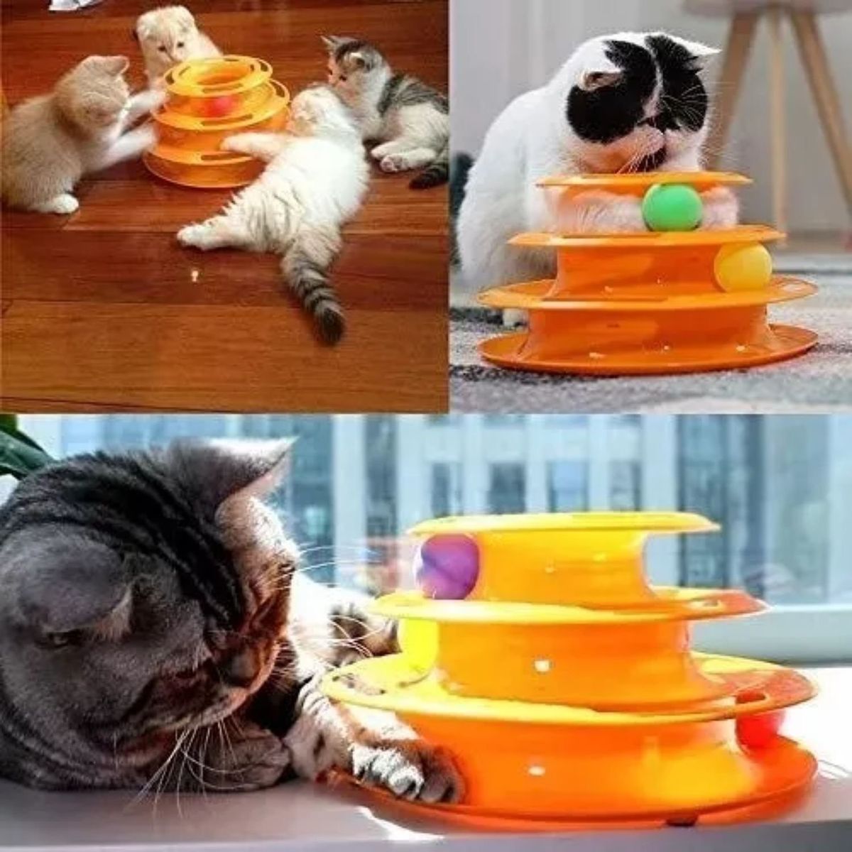 GENERICO - Juguete Para Gato 3 Niveles