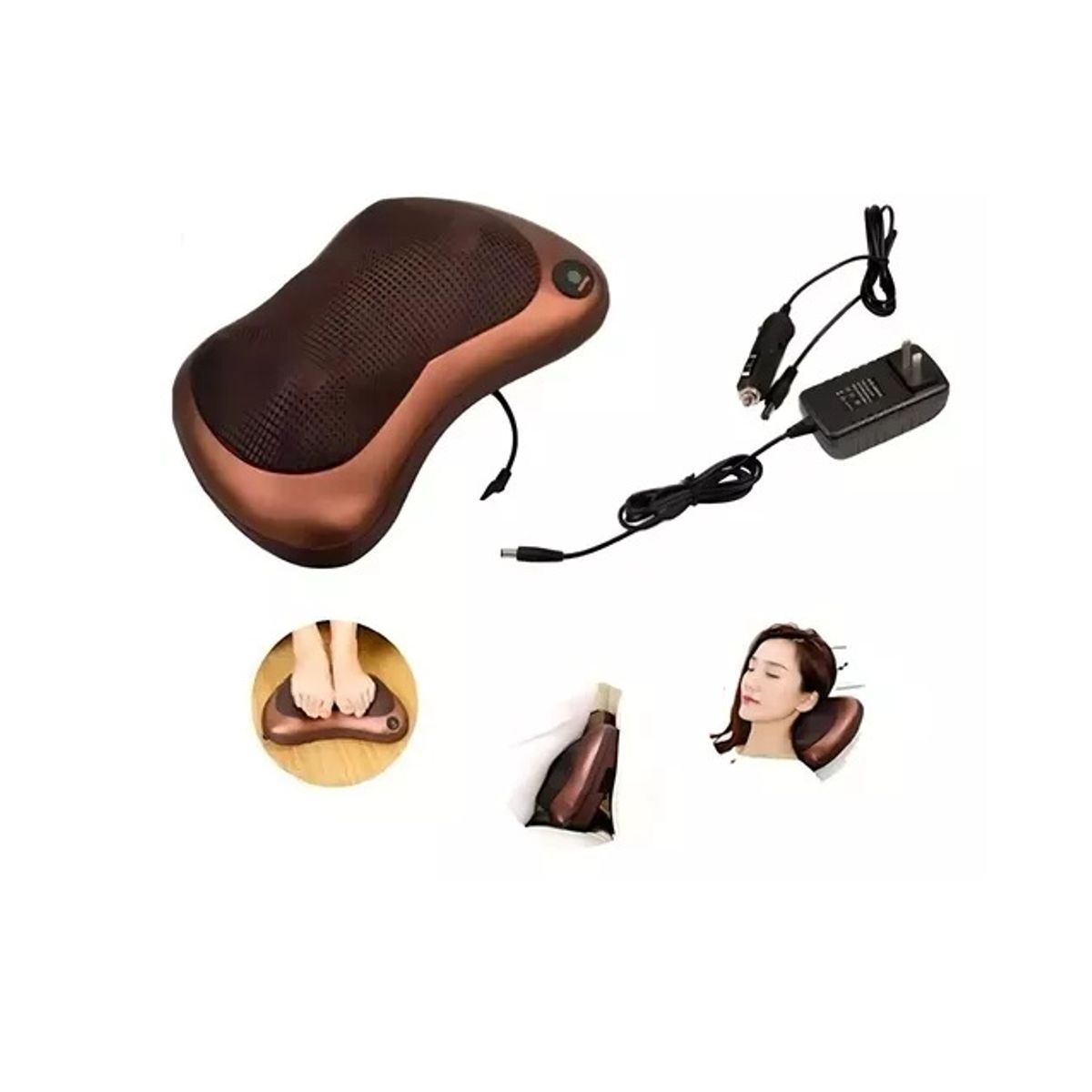 KINEGUN PRO - Cojín Masajeador Eléctrico Almohada Lumbar Cuello Pierna