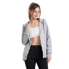 MPROPIA - Poleron Canguro Mujer Forro Polar Elasticado Cierre Capucha A16