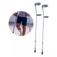 2 Bastón Ortopédico Muleta Canadiense Codera Móvil Anillo