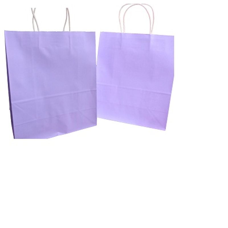 GENERICO - BOLSA REGALO KRAFT PASTEL LILA 27 X 27 X 11 X12 UNI