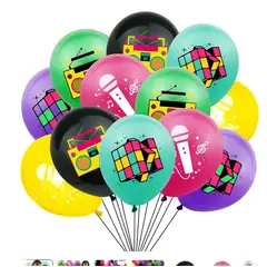GENERICO - Set de Globos látex temática años 80