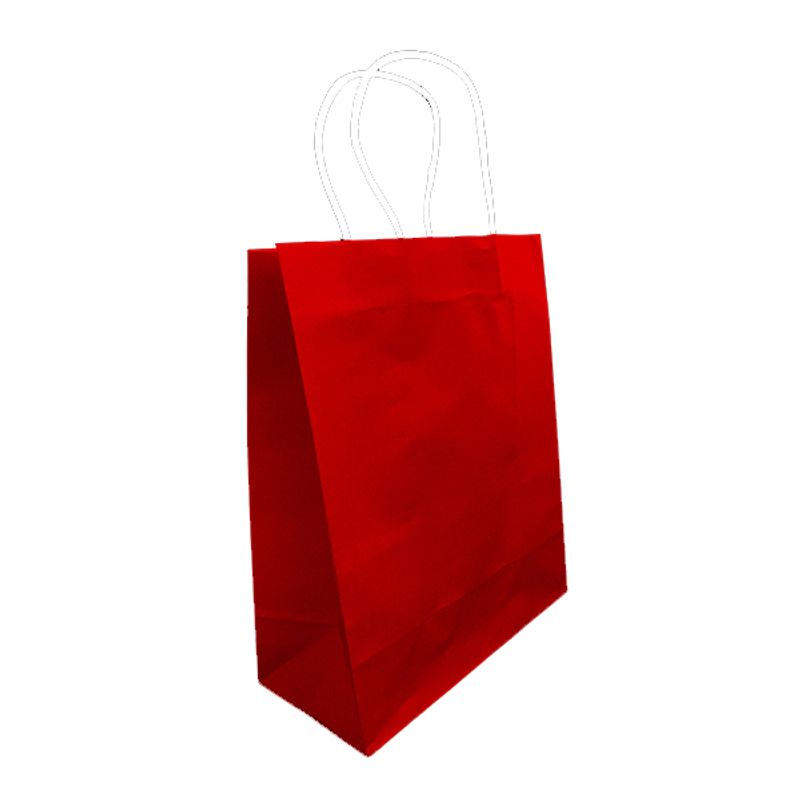 GENERICO - BOLSA REGALO KRAFT ROJO 21X27X11 X12 UNI