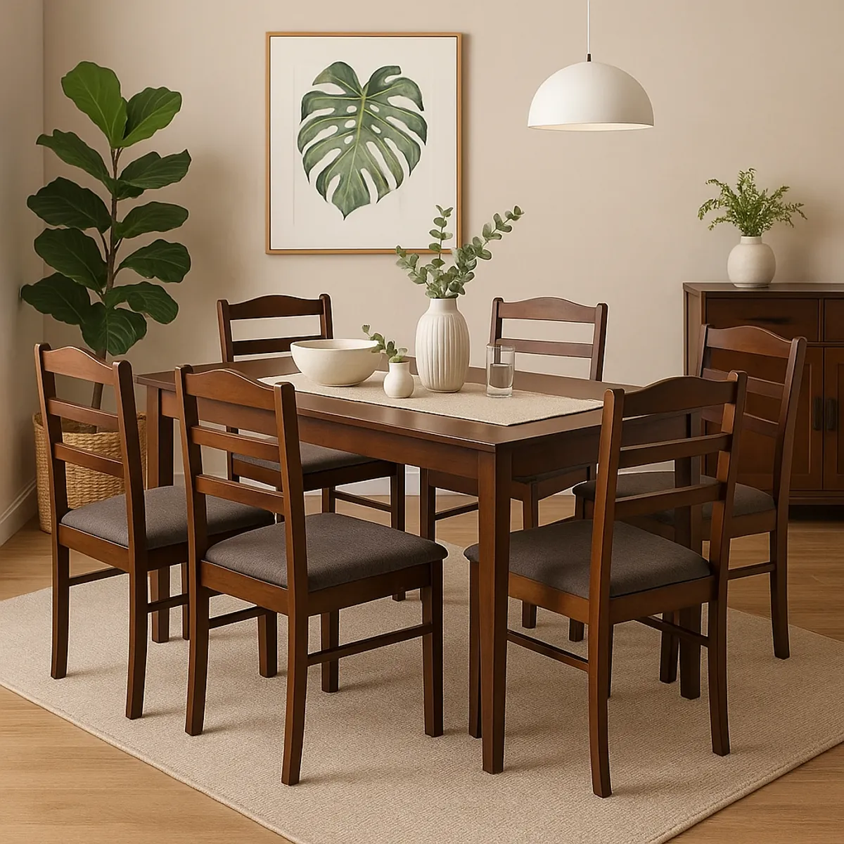 MSA MUEBLES SANTA ANA - Juego Comedor 6 Sillas Panamá