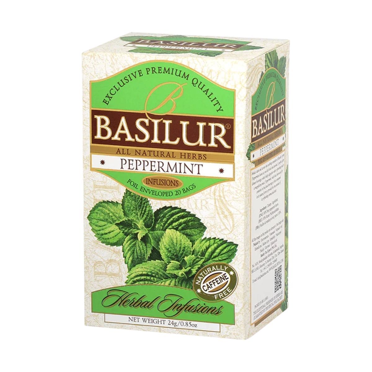 BASILUR - Te Basilur Infusion Menta Caja 25 bolsas