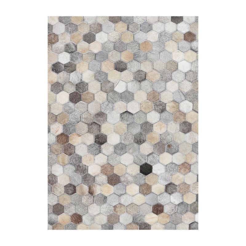 DIB - Alfombra Leather Patch Design 190X290 Blanco