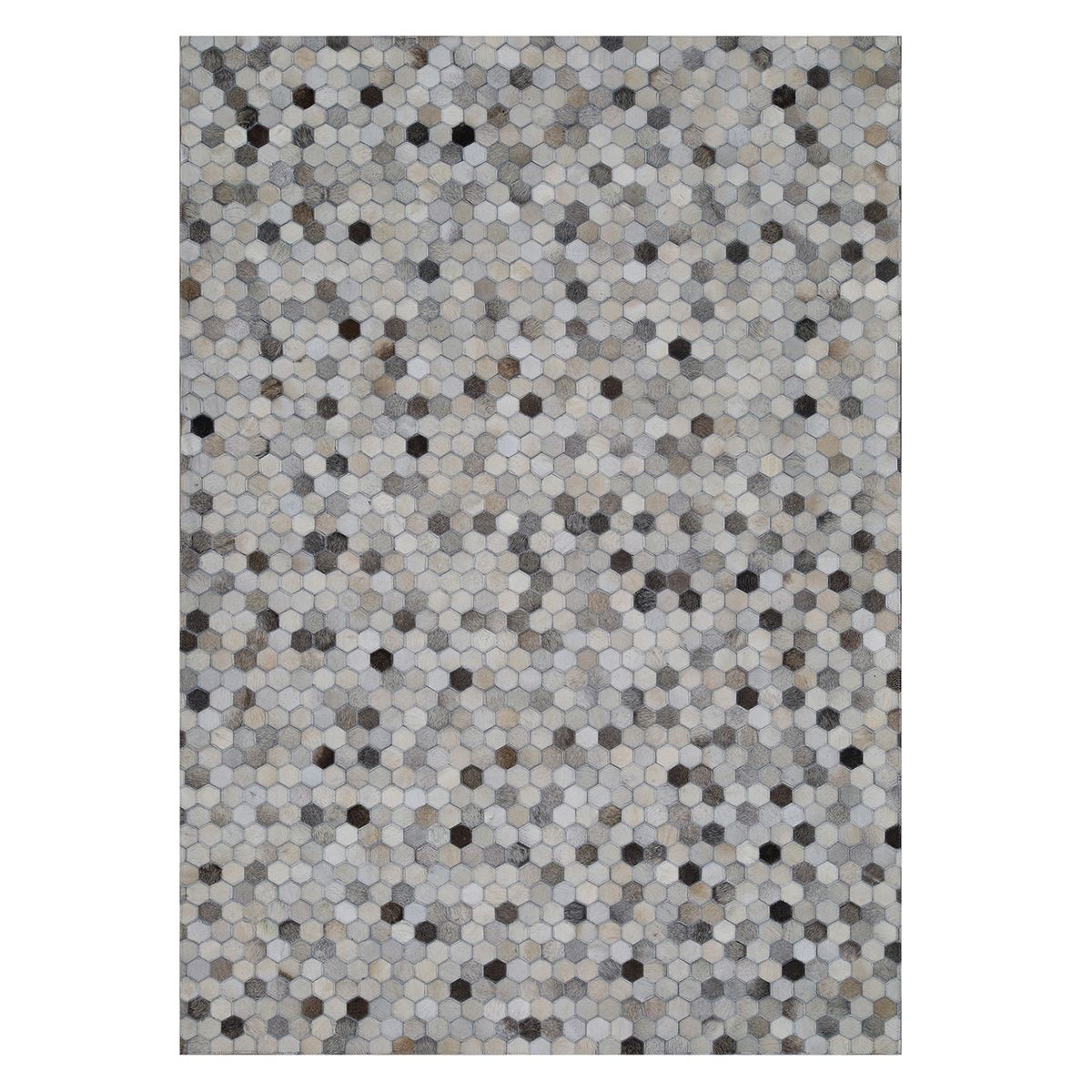 DIB - Alfombra Leather Patch Design 190X290 105 Grey
