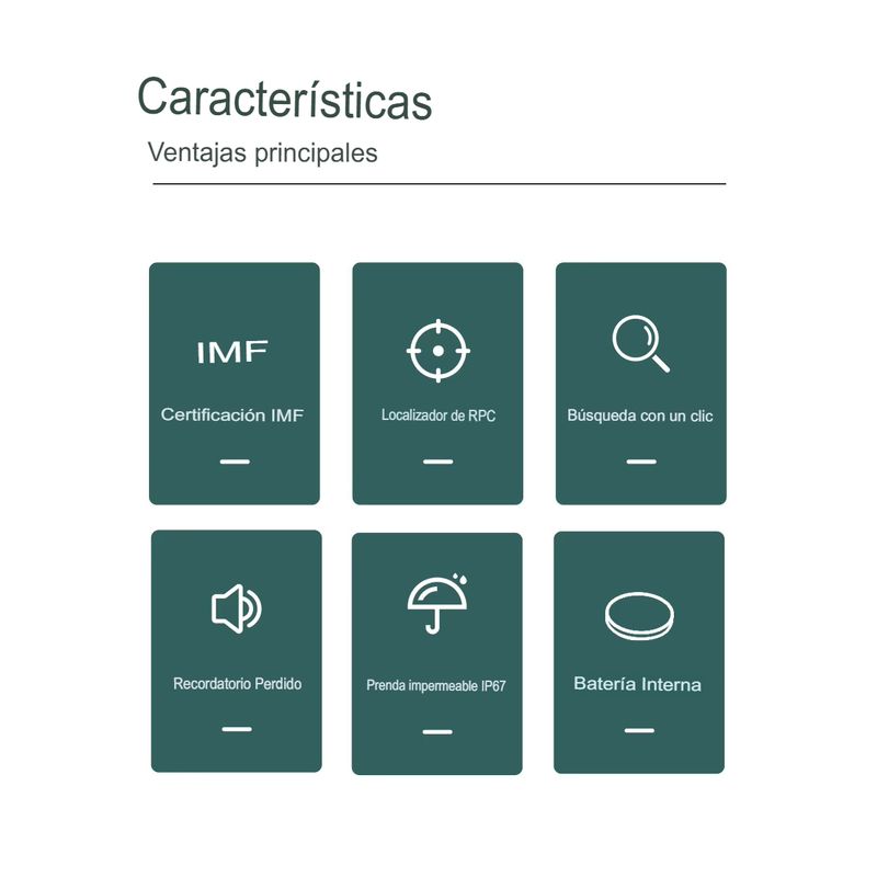 GENERICO - Pack x3 Rastreador Smart Tag Localizador Gps Compatible Con iPhone