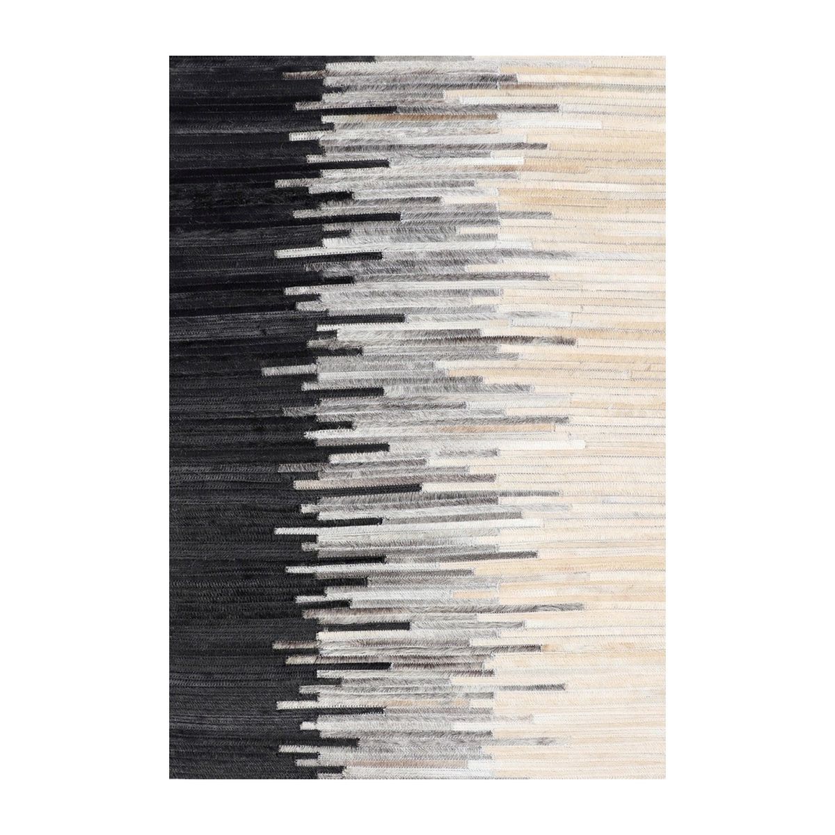 DIB - Alfombra Leather Patch Design 190X290 Negro/Gris/Beige
