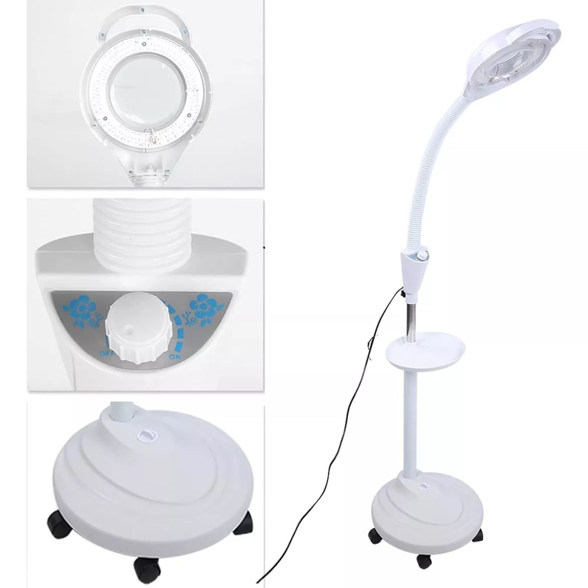 GENERICO - Lampara Luz Fría Lupa Led Con Pedestal Cosmetología Pestañas