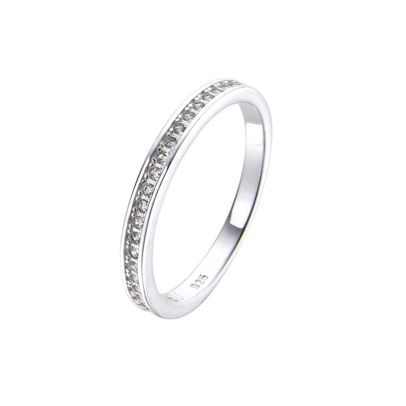ANDREA COGGIOLA JOYAS - Anillo Aleska Medio Cintillo Plata Fina 925