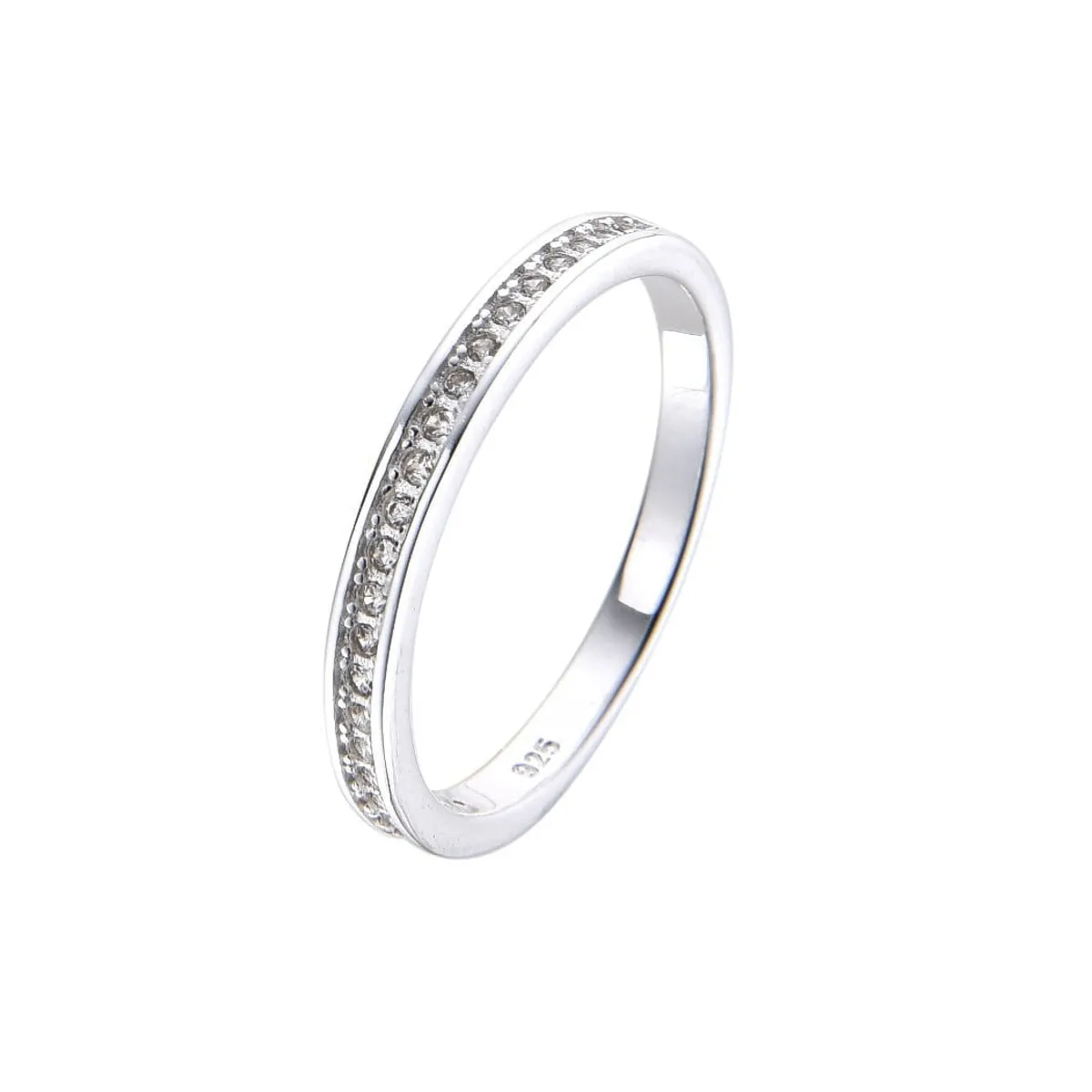 ANDREA COGGIOLA JOYAS - Anillo Aleska Medio Cintillo Plata Fina 925