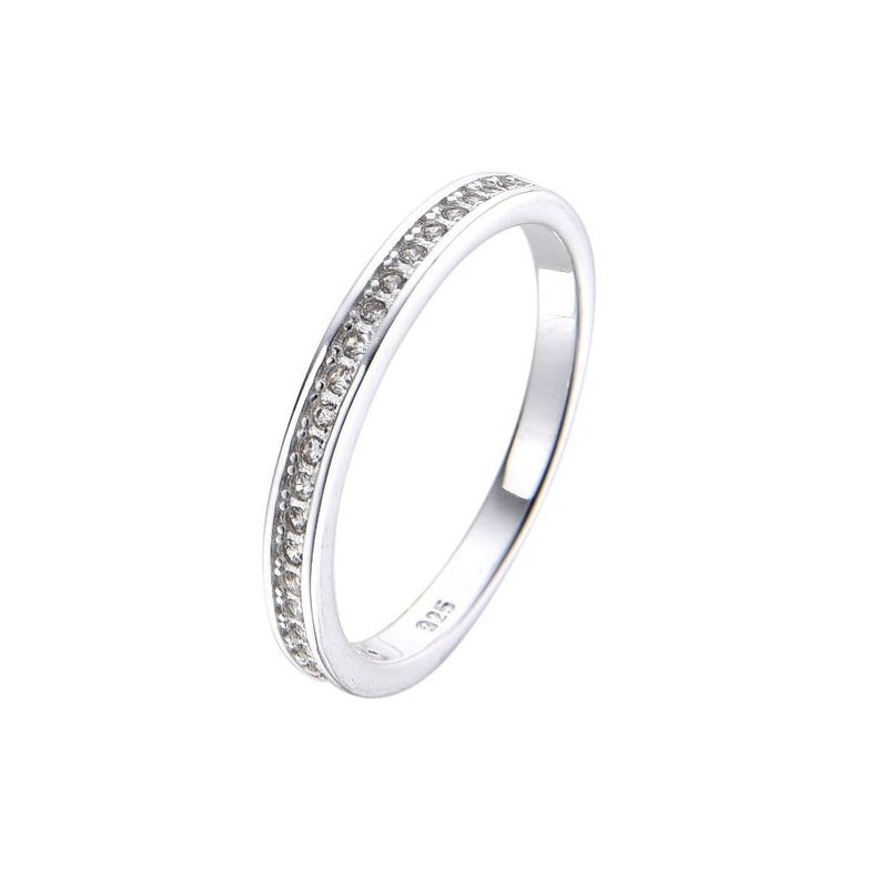 ANDREA COGGIOLA JOYAS - Anillo Aleska Medio Cintillo Plata Fina 925