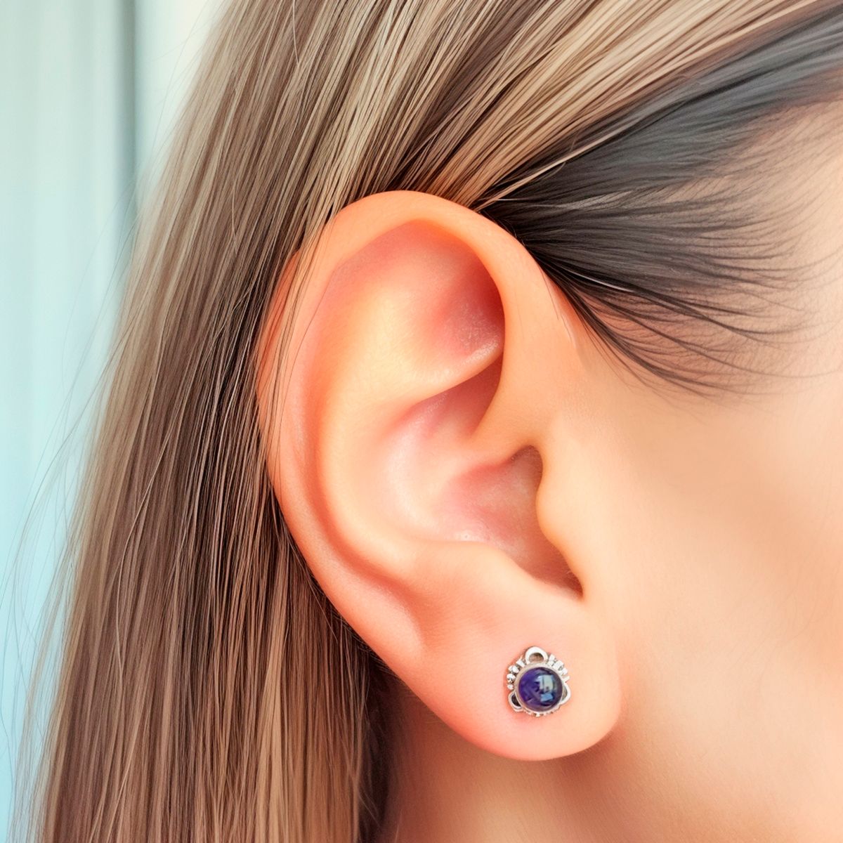 COGGIOLA - Aros Saachi Amatista Plata Fina 925