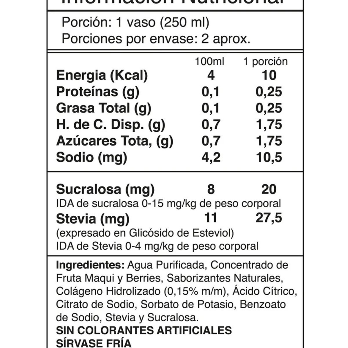 GENERICO - AGUA DE FRUTAS + COLAGENO 55OCC MAQUI BERRIES - I LIKE