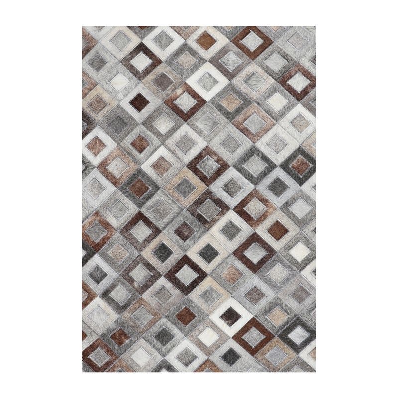 DIB - Alfombra Leather Patch Design 190X290 Gris 12400