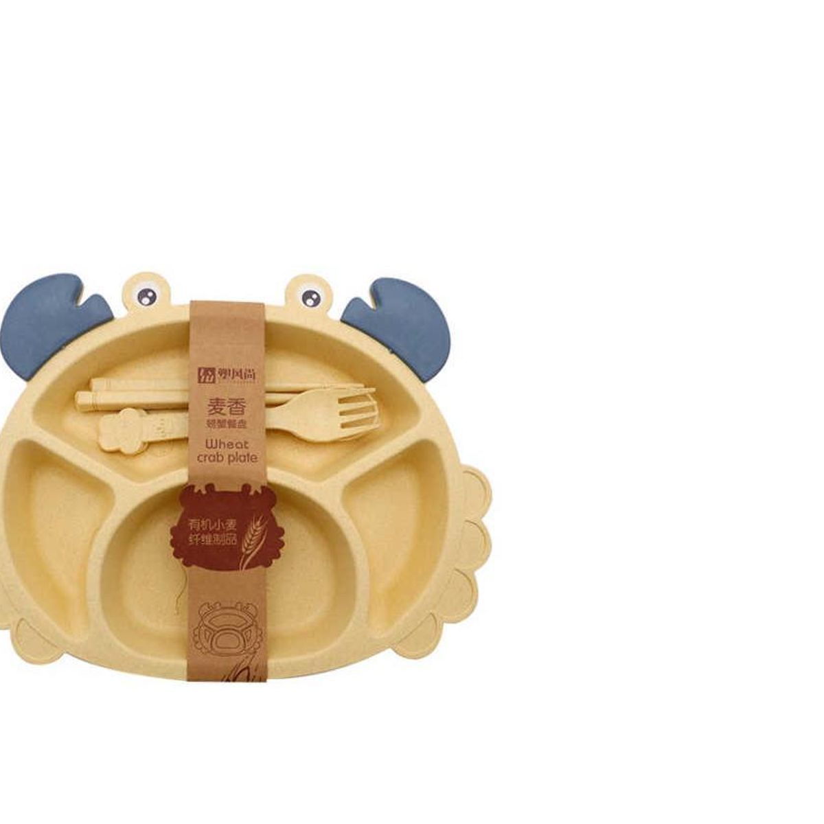 GENERICO - Set Plato Cangrejo Cuchara y Tenedor