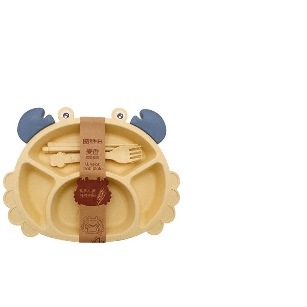 GENERICO - Set Plato Cangrejo Cuchara y Tenedor