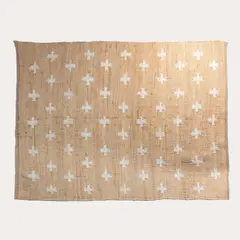 NECTAR - Alfombra cruces natural con blanco Yute 200 x 300 cm